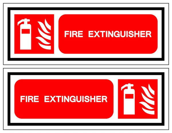 Signe de symbole d'extincteur, illustration vectorielle, isolement sur l'étiquette blanche de fond .EPS10 — Image vectorielle