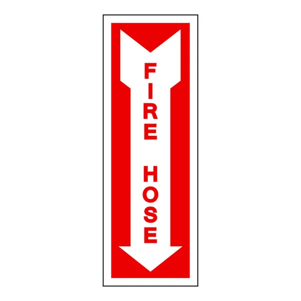 Yangın Hortumu Sembol İşareti, Vektör İllüzyonu, Beyaz Arkaplan Etiketinde İzole Edin. Bölüm 10 — Stok Vektör