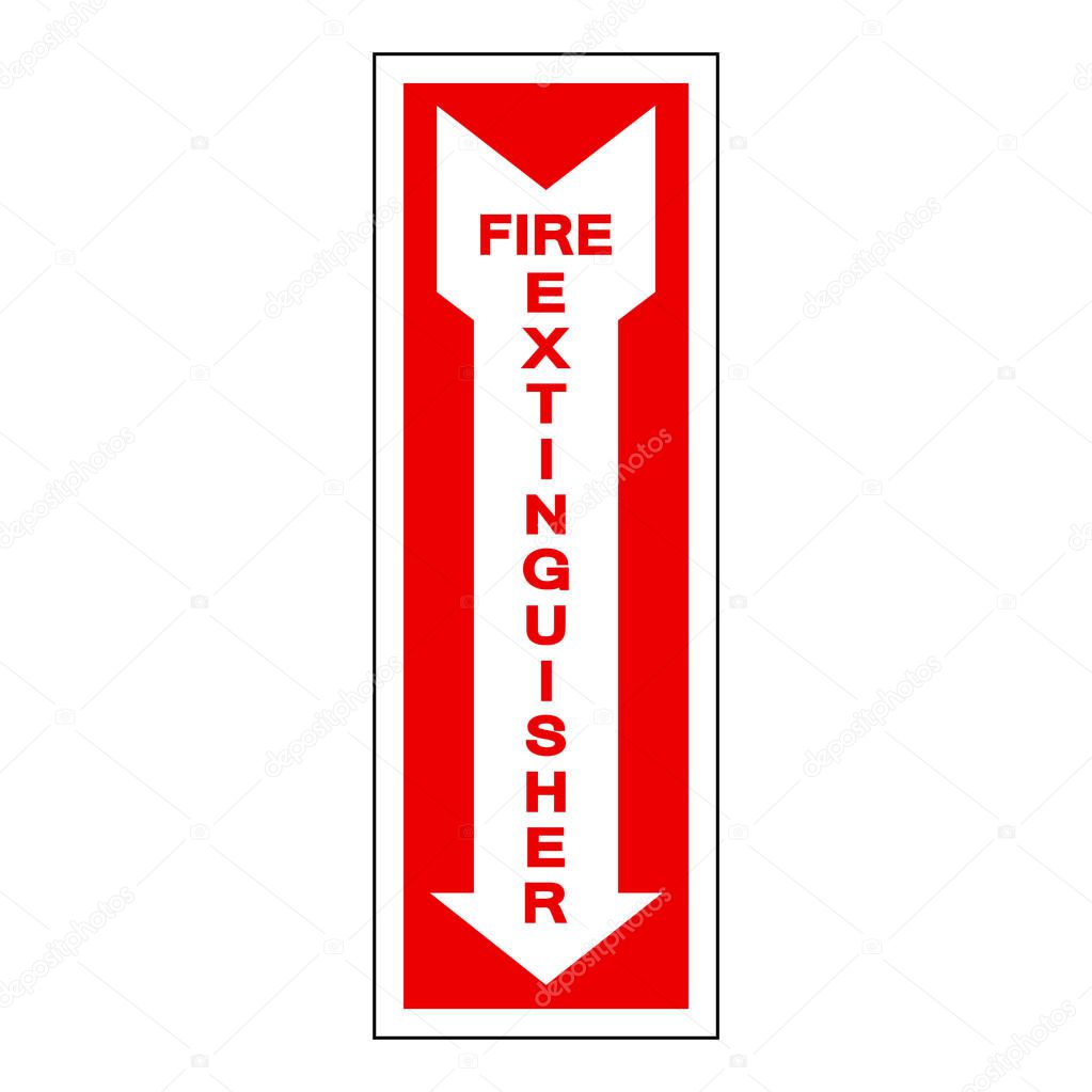Fire Extinguisher Symbol Sign, Vector Illustration, Isolate On White Background Label. EPS10