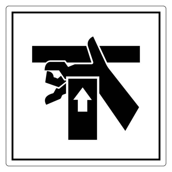 Рука Тиснява сила знизу символічний знак, Векторна ілюстрація, Ізоляція на білому тлі етикетки. EPS10 — стоковий вектор