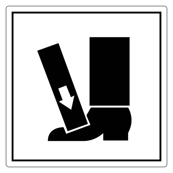 Foot Crush Force felülről szimbólum jel, vektor illusztráció, izolált fehér háttér címke .EPS10 — Stock Vector