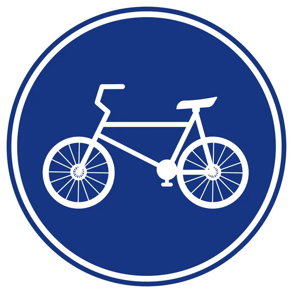 Bicicletas Lane Apenas trânsito Road Sign, Ilustração vetorial, Isolar na etiqueta de fundo branco. EPS10 — Vetor de Stock