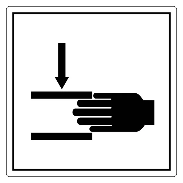 Ruční drcení síly od symbolu shora, vektorové ilustrace, izolovat na bílém štítku pozadí. EPS10 — Stockový vektor