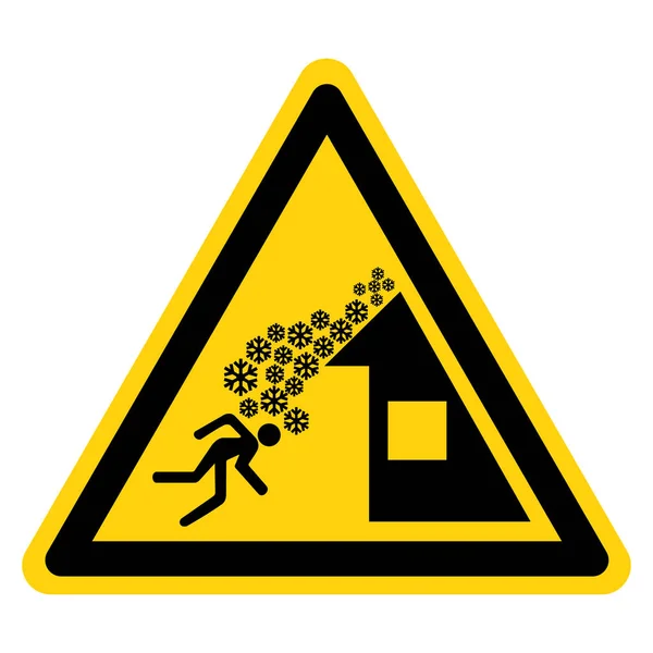 Warning Roof Avalanche Can Occur Symbol, Vector Illustration, Isolate On White Background Label. EPS10 — Stock Vector