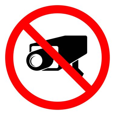 CCTV Sembol İşareti, Vektör İllüzyonu, Beyaz Arkaplan Etiketinde İzole. Bölüm 10 