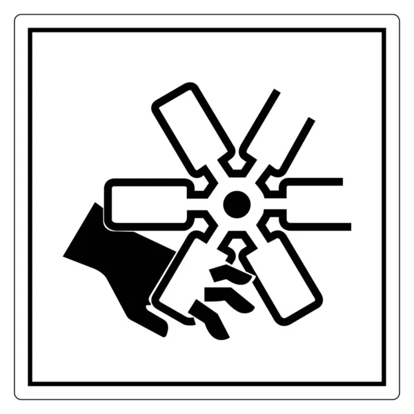 Резка пальцев или знак вентилятора ручного двигателя, векторная иллюстрация, изоляция на белом фоне этикетка .EPS10 — стоковый вектор