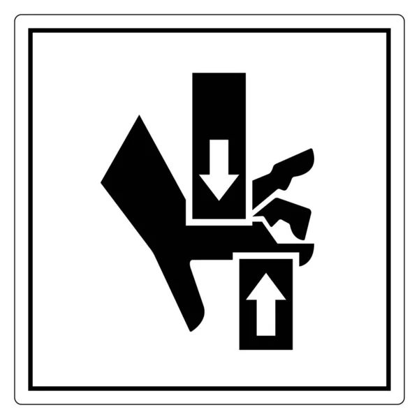 Crush Hand Top Signo de símbolo inferior, Ilustración de vectores, Aislar en la etiqueta de fondo blanco .EPS10 — Vector de stock