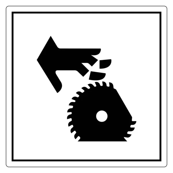 Corte de dedos ou sinal de símbolo da lâmina rotativa da mão, ilustração do vetor, isolar no rótulo de fundo branco .EPS10 —  Vetores de Stock