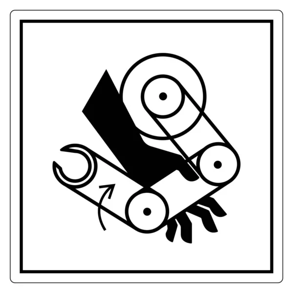 Signo do símbolo do robô do esmagamento da mão, ilustração do vetor, isolar na etiqueta de fundo branca .EPS10 —  Vetores de Stock