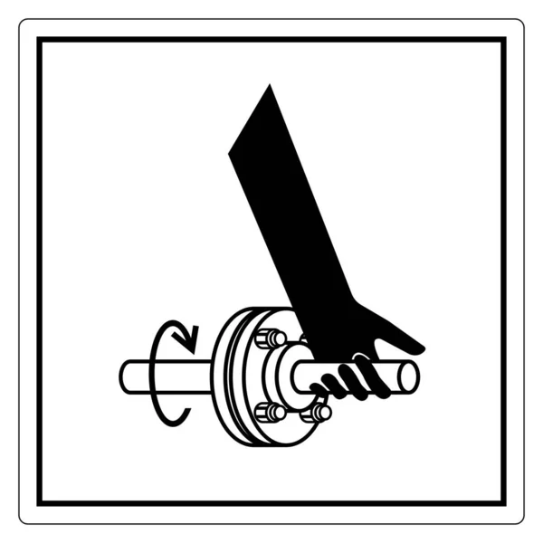 Запутанность ручного вращающегося вала Знак символа, векторная иллюстрация, изолировать на белом фоне этикетка .EPS10 — стоковый вектор