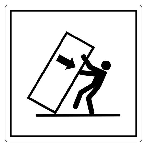 Body Crush Tip over Hazard Symbol Sign, Vector Illusztráció, Izolált fehér háttér címke.EPS10 — Stock Vector