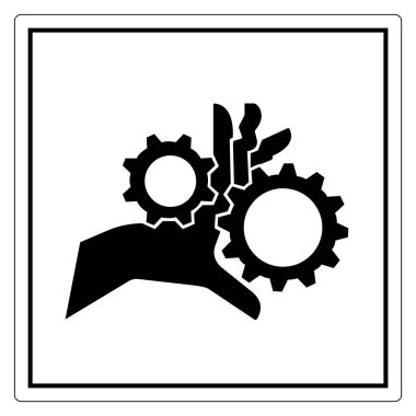 El dolaşıklığı Dönen Dişliler Sembol İşareti, Vektör İllüstrasyonu, Beyaz Arkaplan Etiketinde İzolasyon. EPS10 