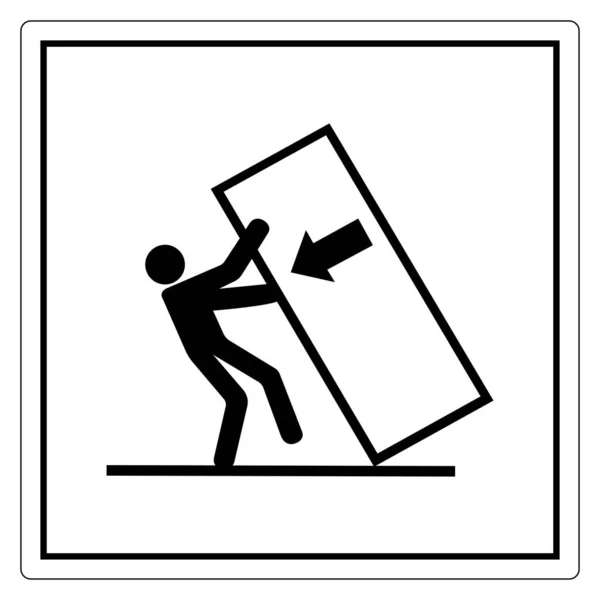 Body Crush Tip over Hazard Symbol Sign, Vector Illusztráció, Izolált fehér háttér címke.EPS10 — Stock Vector