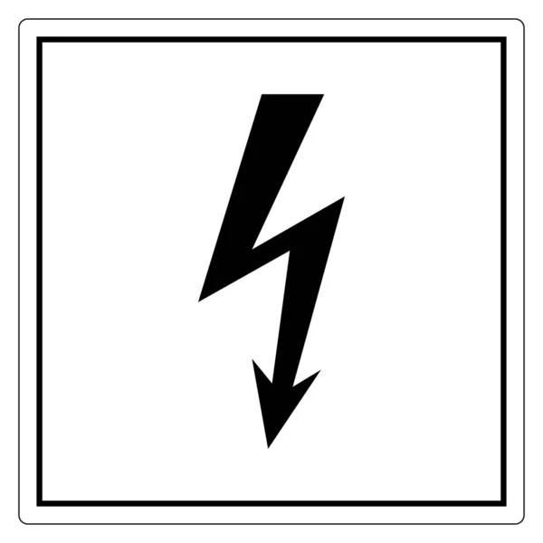 Символ сигналу небезпеки електрики, Векторна ілюстрація, Ізоляція на білому тлі етикетки. ЕПС10 — стоковий вектор