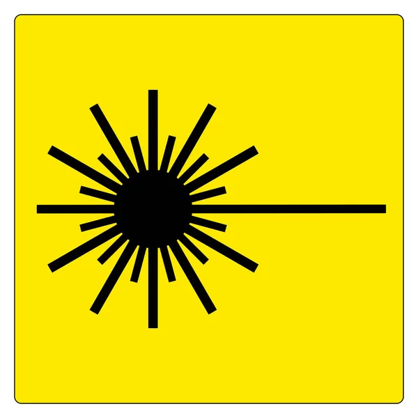 Warnlaser-Symbolschild, Vektorabbildung, auf weißem Hintergrundetikett isolieren. eps10 — Stockvektor