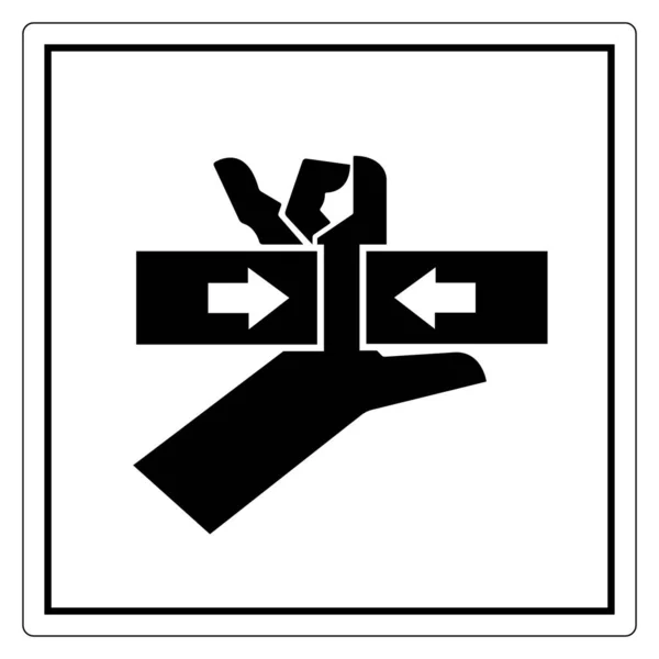 Hand krossa kraft från två sidor symbol tecken, vektor illustration, isolera på vit bakgrund etikett. Eps10 — Stock vektor