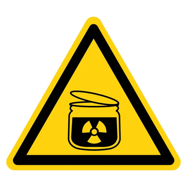 Beware Radiation Symbol Sign ,Vector Illustration, Isolate On White Background Label. EPS10 — ストックベクタ