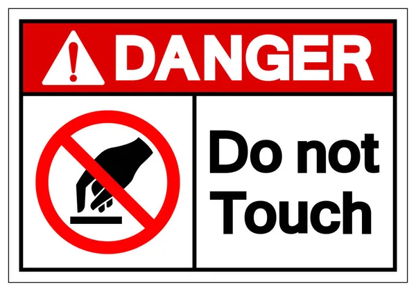Danger Touch Symbol Sign Vector Illustration Isolate White Background Label — стоковый вектор