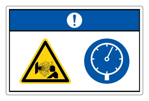 Signe Symbole Appareil Sous Pression Danger Illustration Vectorielle Isolement Sur — Image vectorielle