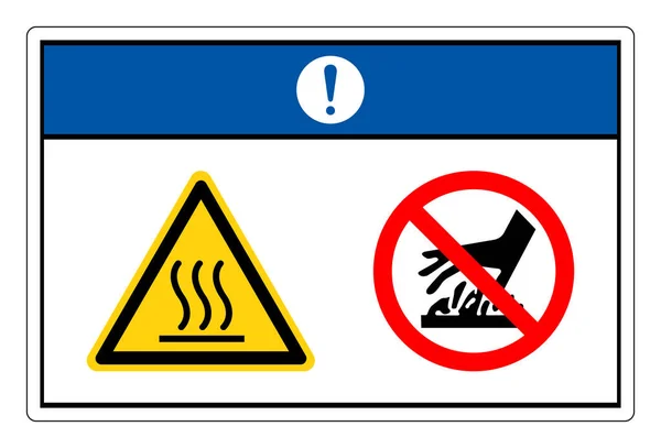 Observe Signo Símbolo Superficie Caliente Ilustración Vectores Aislamiento Etiqueta Fondo — Vector de stock