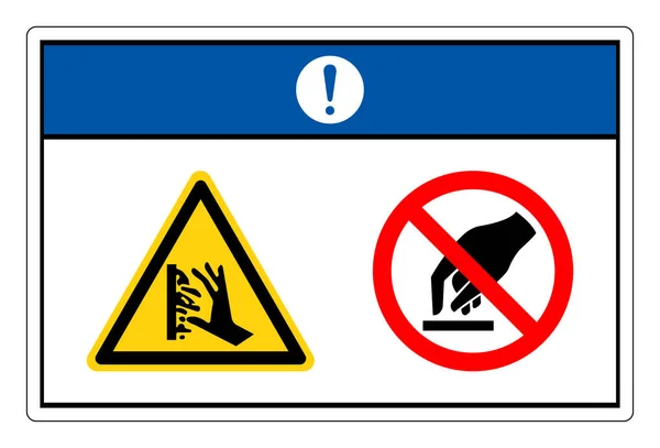 Informacja Hot Surface Nie Dotykać Symbol Znak Wektor Ilustracja Izolacja — Wektor stockowy