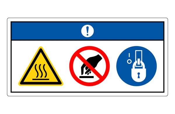 Informacja Hot Surface Symbol Znak Wektor Ilustracja Izolacja Białym Tle — Wektor stockowy