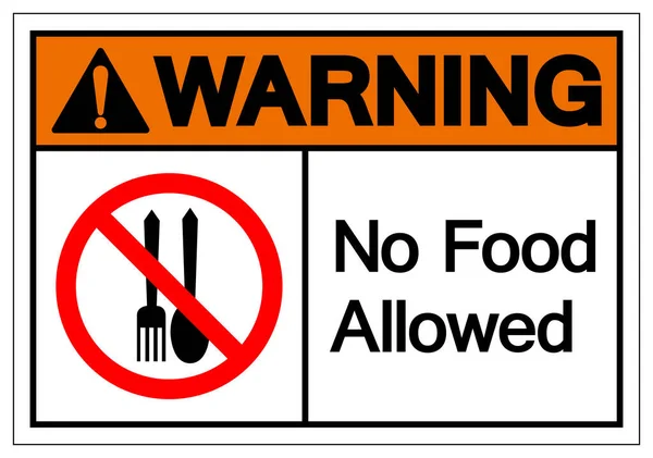 Kein Lebensmittel Erlaubt Symbol Zeichen Vektorabbildung Isolieren Auf Weißem Hintergrund — Stockvektor