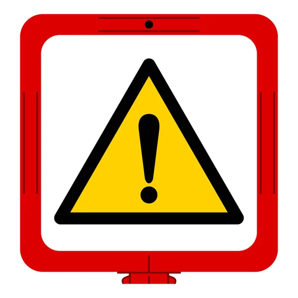 Dikkat Sarı Şaret Vektör Llüstrasyonu Beyaz Arkaplan Etiketinde Zolasyon Eps10 — Stok Vektör