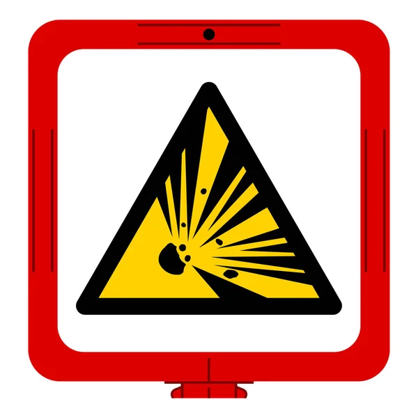 Warnung Explosives Materialsymbol Vektor Illustration Isolate White Auf Dem Hintergrundetikett — Stockvektor