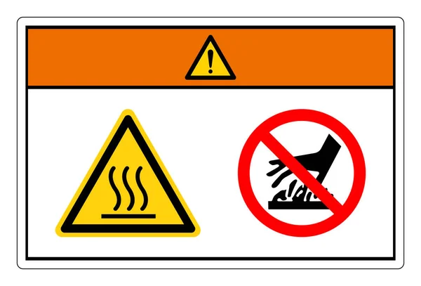 Ostrzeżenie Hot Surface Symbol Znak Ilustracja Wektora Izolacja Białym Tle — Wektor stockowy