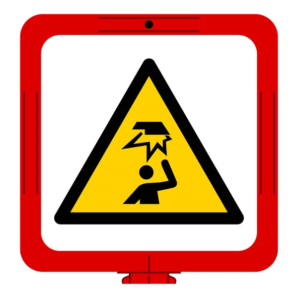 2009 Warning Overhead Obobobacles Symbol Vector Illustration Isolate White Background — 스톡 벡터