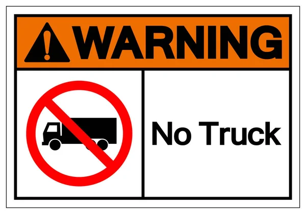 Warnung Truck Symbol Sign Vektor Illustration Isoliert Auf Weißem Hintergrund — Stockvektor