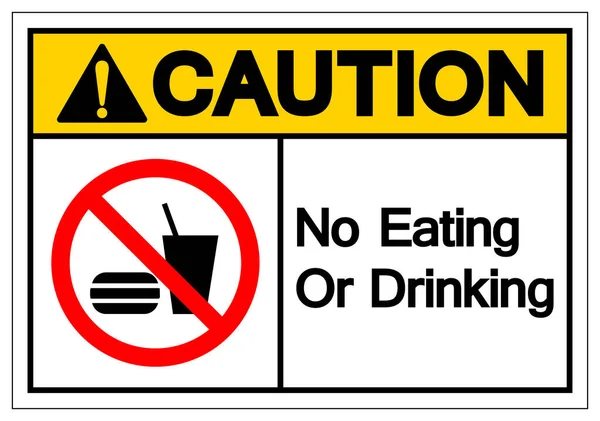 Dont Caution Eat Drinking Symbol Sign Vector Illustration Isolate White — 스톡 벡터