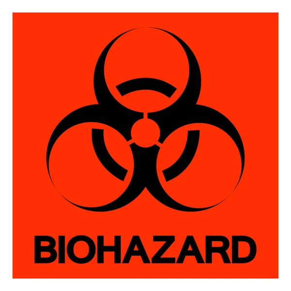 Veszély Biohazard Szimbólum Jel Vektor Illusztráció Izolált Fehér Háttér Címke — Stock Vector