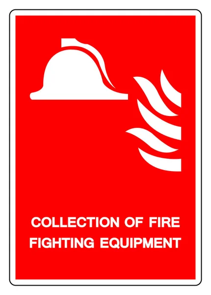 Kolekcja Symbolu Sprzętu Przeciwpożarowego Ilustracja Wektora Izolacja Białym Tle Etykiety — Wektor stockowy