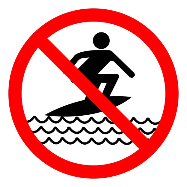 No Surfing Symbol Sign, Vector Illustration, Isolate On White Background Label. EPS10
