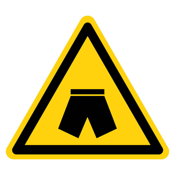 Warning No Short Pants Symbol Sign, Vector Illustration, Isolate On White Background Label .EPS10 