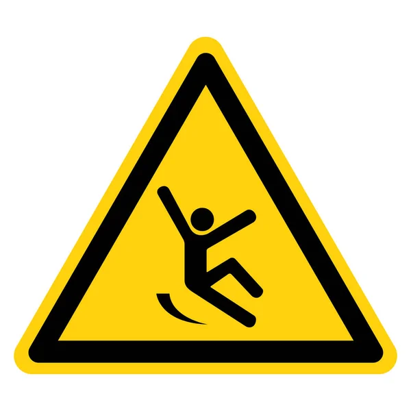 Waarschuwing Slippery Surface Symbool Sign Vector Illustration Isolate White Background — Stockvector