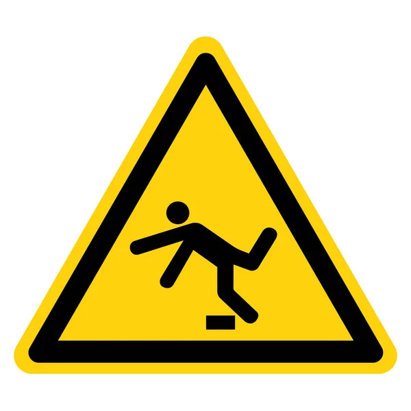 2009 Warning Tripping Hazard Symbol Sign Vector Illustration Isolate White — 스톡 벡터