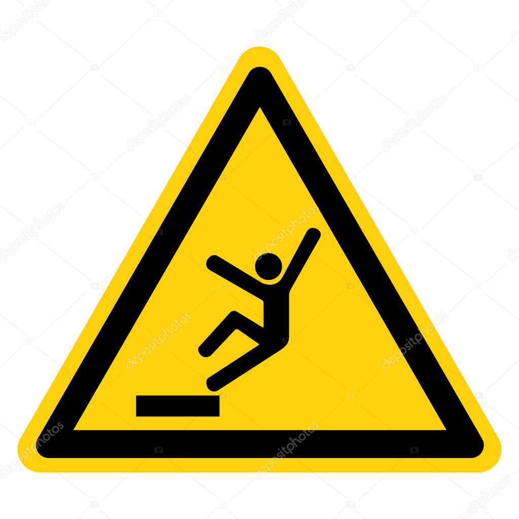 Warning Drop Hazard Symbol Sign ,Vector Illustration, Isolate On White Background Label. EPS10  