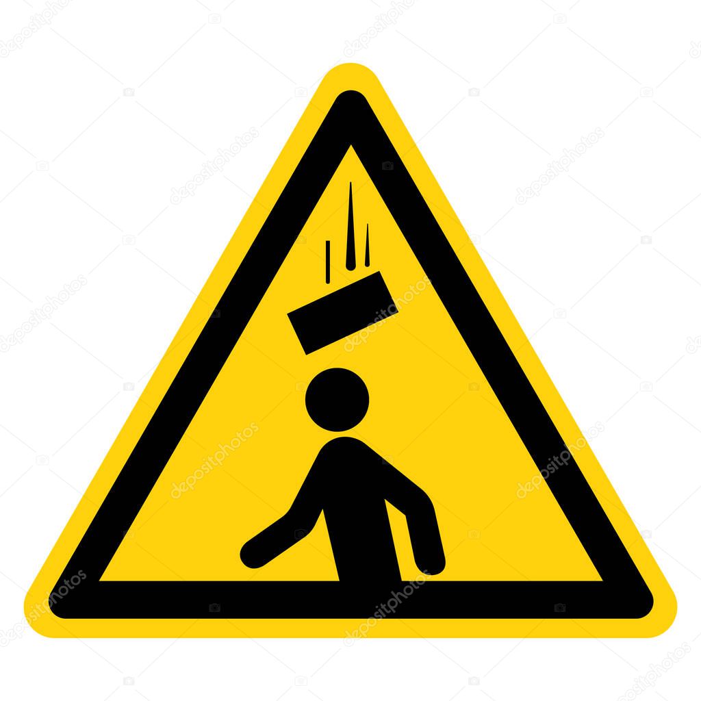 Warning Falling Debris Symbol Sign ,Vector Illustration, Isolate On White Background Label. EPS10 