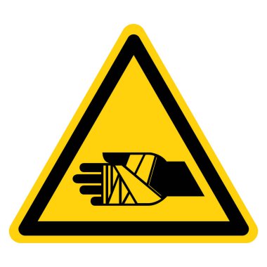 Uyarı Kimyasal Yanıklar Tehlike Sembol İşareti, Vektör İllüstrasyonu, Beyaz Arkaplan Etiketinde İzole Edilme. EPS10 