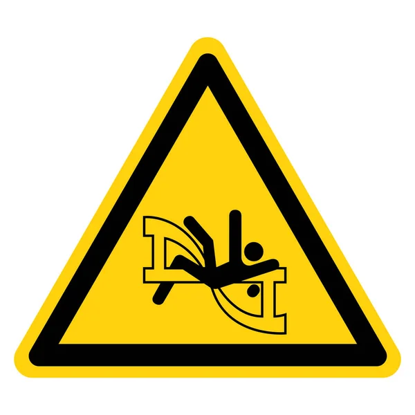 Uyarı Döndürücü Sembol Şareti Vektör Llüstrasyonu Beyaz Arkaplan Etiketinde Zole — Stok Vektör