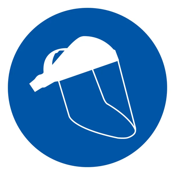 Face Shield Vereist Symbool Sign Vector Illustratie Isoleer Wit Achtergrond — Stockvector