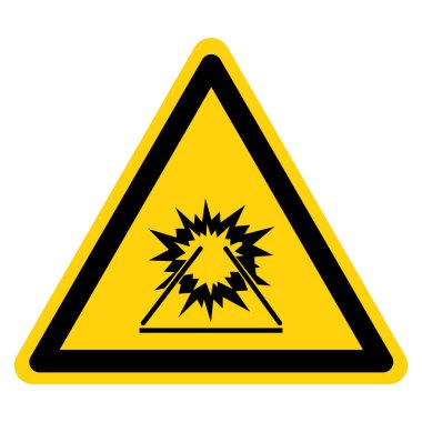 Uyarı Kaynak Sembol İşareti, Vektör İllüzyonu, Beyaz Arkaplan Etiketinde İzole Et. EPS10 