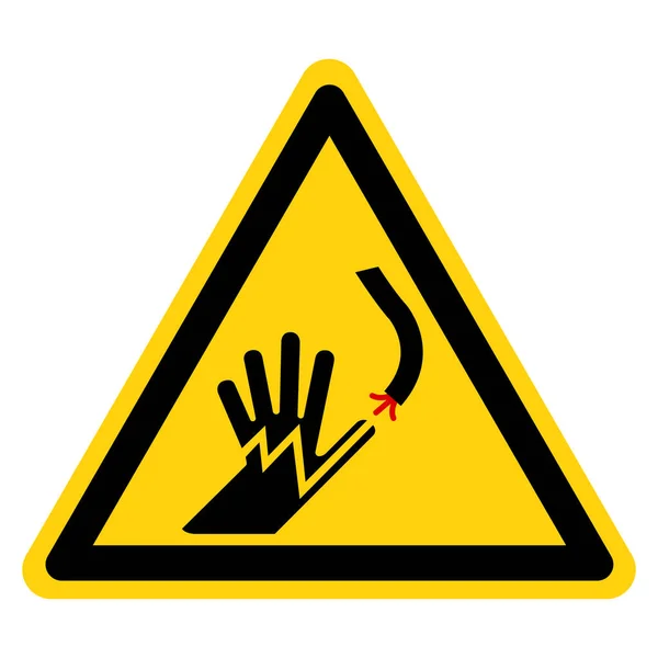 Попередження Нетиповий Електричний Знак Символу Небезпеки Векторна Ілюстрація Ізолят Білому — стоковий вектор