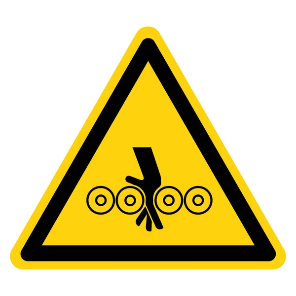 Avertissement Crush Symbole Danger Illustration Vectorielle Isoler Sur Étiquette Fond — Image vectorielle