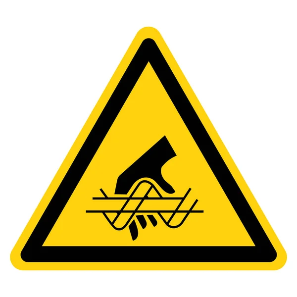 2009 Warning Cutting Finger Symbol Sign Vector Illustration Isolate White — 스톡 벡터