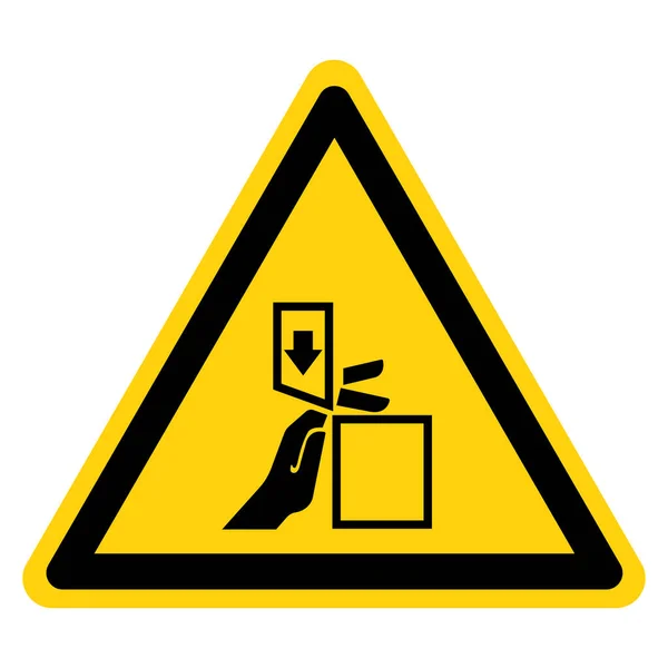 Avertissement Écraser Découper Doigt Signe Danger Illustration Vectorielle Isoler Sur — Image vectorielle