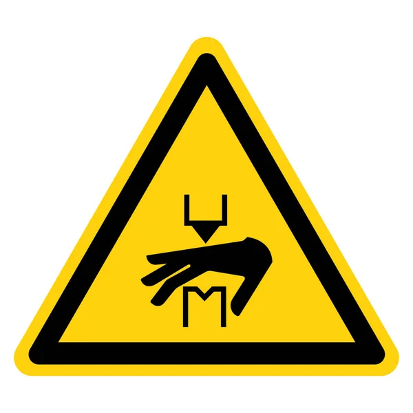 Signo Símbolo Perigo Esmagamento Mão Aviso Ilustração Vetor Isolar Etiqueta —  Vetores de Stock